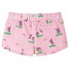 Pantalones cortos infantiles con cordón rosa claro 92