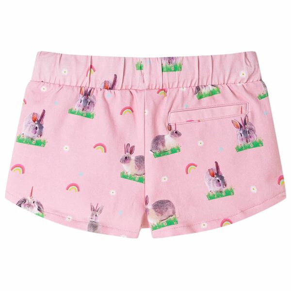 Pantalones cortos infantiles con cordón rosa claro 92