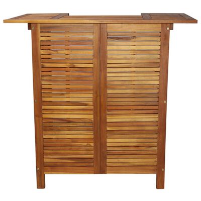 vidaXL Mesa alta de bar de madera de acacia maciza 110x50x105 cm