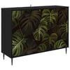 vidaXL Aparador ELBURG Roble Negro 102 x 33 x 76 cm