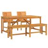 vidaXL Conjunto de Comedor de Jard&iacute;n 4 uds. Marr&oacute;n