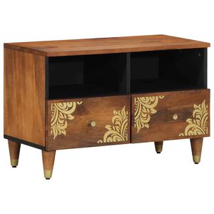 vidaXL Mueble de TV Marr&oacute;n miel 70 x 33 x 46 cm Madera de mango maciza