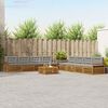 vidaXL Conjunto de sof&aacute;s de exterior 9 pcs Gris Natural y Claro