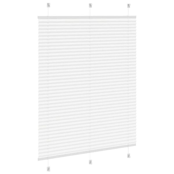 vidaXL Estor Plisado blanco 110x100 cm Tela Ancho 109,4 cm Poli&eacute;ster