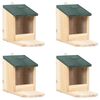 vidaXL Casas de ardilla 4 unidades madera de abeto