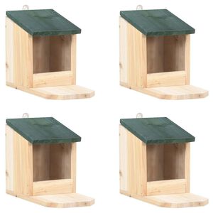 vidaXL Casas de ardilla 4 unidades madera de abeto