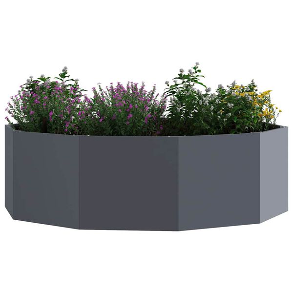 vidaXL Jardinera Antracita 120 x 120 x 35 cm Acero