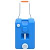 vidaXL Dep&oacute;sito de agua con ruedas para camping azul 25 L