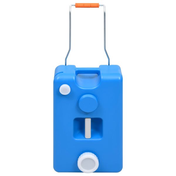 vidaXL Dep&oacute;sito de agua con ruedas para camping azul 25 L
