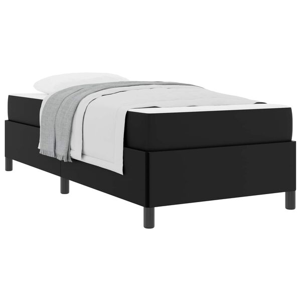 vidaXL Estructura de cama con colch&oacute;n Negro 90 x 190 cm tela