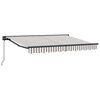 vidaXL Toldo retr&aacute;ctil Gris claro y blanco. 3 x 2,5 m