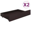 vidaXL Estructura de cama 2 cajones madera pino marr&oacute;n oscuro 90x200cm
