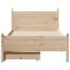 vidaXL Estructura de cama sin colch&oacute;n madera maciza de pino 90x190 cm