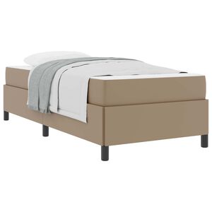 vidaXL Estructura de cama con colch&oacute;n Capuchino 90 x 200 cm tela