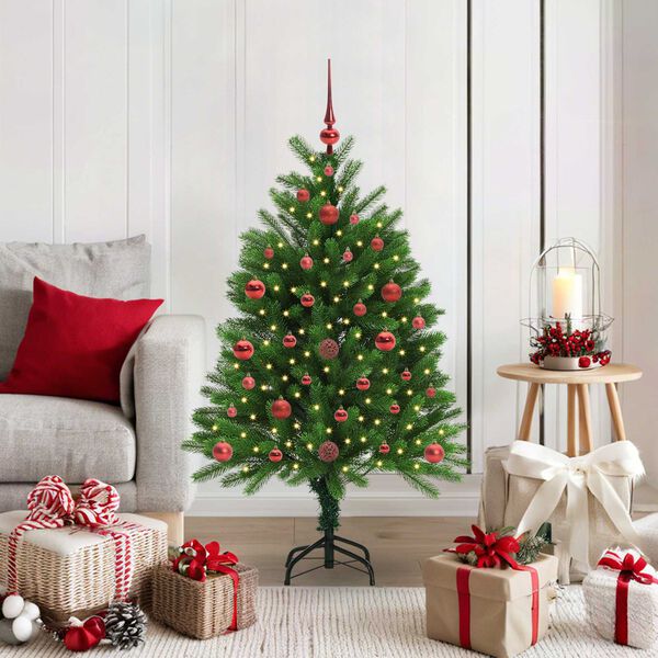vidaXL Árbol de Navidad con 150 LED con soporte Verde 120 cm PE