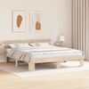 vidaXL Estructura de cama Natural 200 x 200 cm Madera de pino macizo