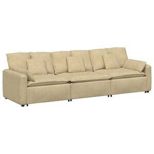 vidaXL Sof&aacute; modular con cojines, color gris y verde
