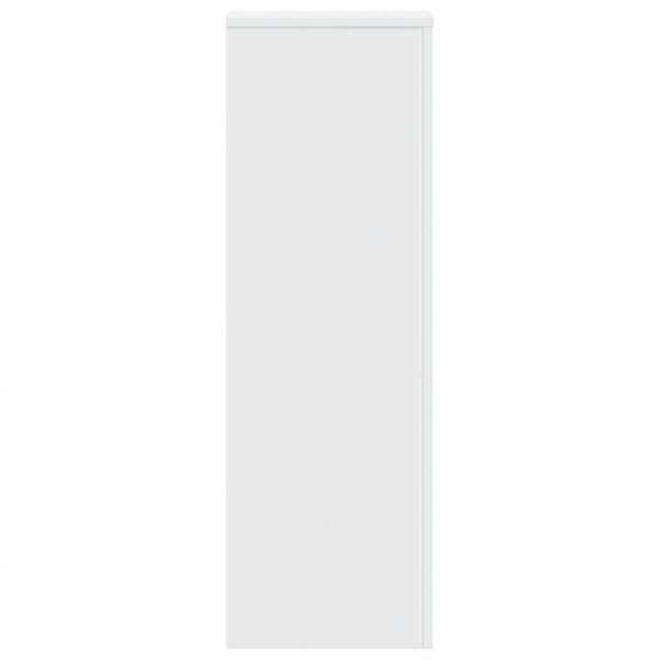 vidaXL Soportes de plantas 2 uds madera ingenier&iacute;a blanco 33x33x100 cm