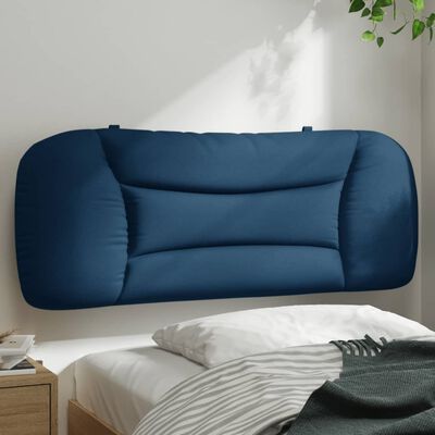 vidaXL Cabecero de cama acolchado tela azul 100 cm
