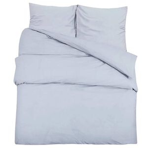 vidaXL Juego de funda n&oacute;rdica algod&oacute;n gris 140x200 cm