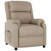 vidaXL Sillón de masaje elevable cuero sintético color capuchino