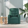 vidaXL Sill&oacute;n de masaje reclinable de tela verde oscuro