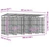 vidaXL Perrera de exterior con techo de acero 9,22 m&sup2;