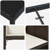 vidaXL Conjunto de Comedor de Jard&iacute;n 5 pcs Marr&oacute;n rat&aacute;n sint&eacute;tico