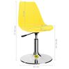 vidaXL Sillas de comedor giratorias 2 uds cuero sint&eacute;tico amarillo