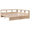 vidaXL Cama con estanter&iacute;a sin colch&oacute;n madera maciza de pino 180x200cm