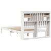 vidaXL Cama con estantería sin colchón madera maciza blanca 135x190 cm