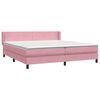 vidaXL Cama box spring con colch&oacute;n terciopelo rosa 180x220 cm