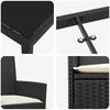 vidaXL Conjunto de Comedor de Jard&iacute;n 7 pcs Negro rat&aacute;n sint&eacute;tico
