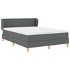 vidaXL Cama tipo Box Spring con colch&oacute;n Gris oscuro 140 x 200 cm tela