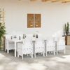 vidaXL Conjunto de Comedor de Jard&iacute;n 9 pcs Blanco Polipropileno