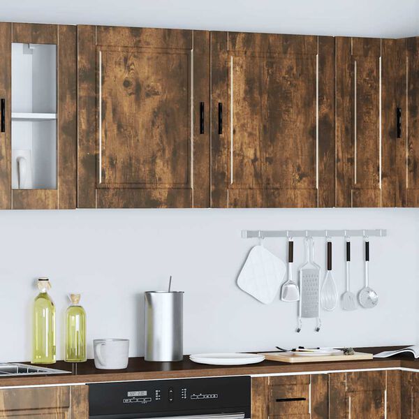 vidaXL Armarios pared para cocina 2 uds Porto roble ahumado