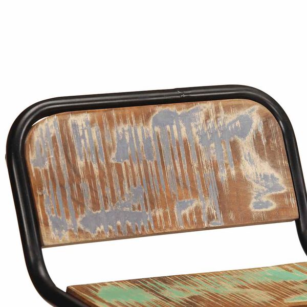 vidaXL Taburetes de barra 4 uds 46x35,5x70 madera maciza reciclada