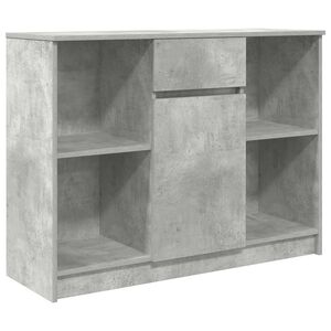 vidaXL Aparador con caj&oacute;n gris hormig&oacute;n 101x35x76 cm madera ingenier&iacute;a