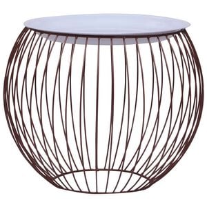 vidaXL Mesa de centro dorado &Oslash; 51 cm