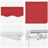 vidaXL Toldo Retr&aacute;ctil Manual Rojo 400 x 300 cm Tela y acero