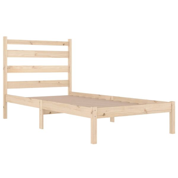 vidaXL Estructura de cama de madera maciza de pino 90x200 cm