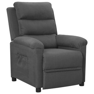 vidaXL Sill&oacute;n reclinable de tela gris oscuro