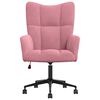 vidaXL Sill&oacute;n de relax de terciopelo rosa