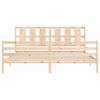 vidaXL Estructura de cama con cabecero madera maciza 200x200 cm
