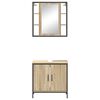 vidaXL Juego de muebles de ba&ntilde;o 2 pcs Marr&oacute;n Madera contrachapada