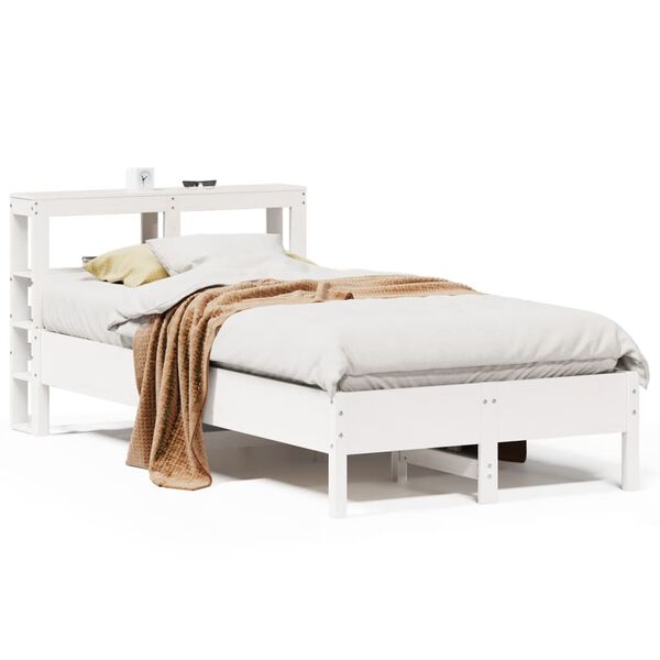 vidaXL Estructura de cama sin colch&oacute;n madera de pino blanca 90x200 cm