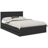 vidaXL Estructura de cama Negro 140 x 190 cm Madera Ingenieril