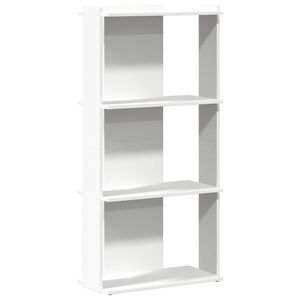 vidaXL Librer&iacute;a 3 niveles madera ingenier&iacute;a blanco 60x30x120 cm