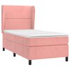vidaXL Cama box spring con colch&oacute;n terciopelo rosa 100x200 cm