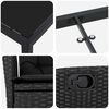 vidaXL Conjunto de Comedor de Jard&iacute;n 3 pcs Negro rat&aacute;n sint&eacute;tico